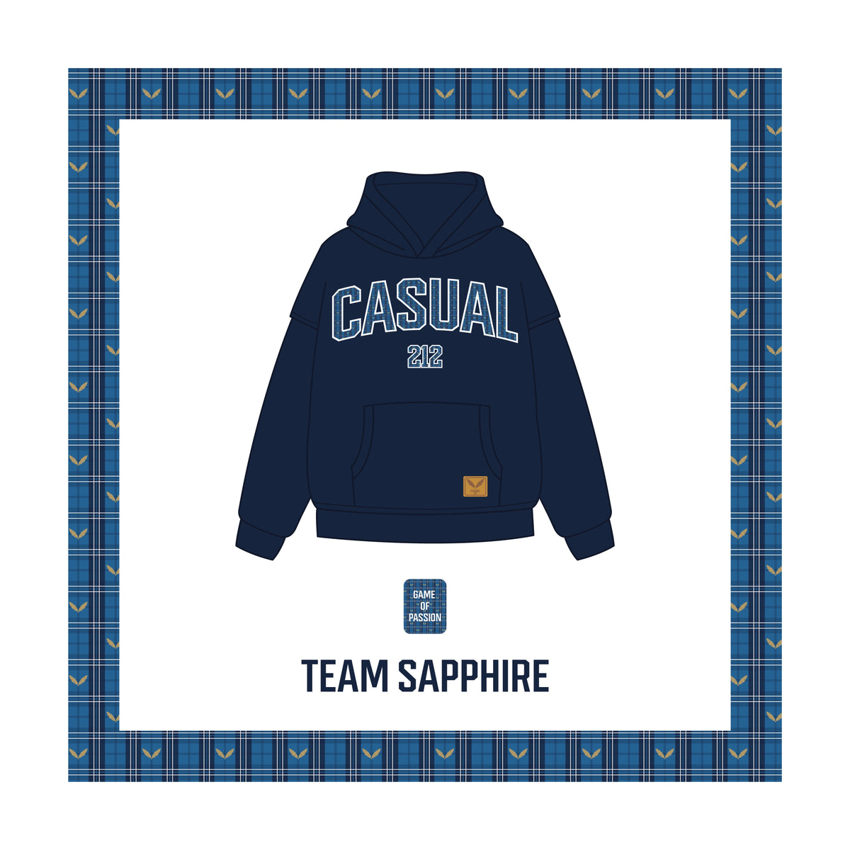 GAME OF PASSION HOODIE  - SAPHIRE BLUE