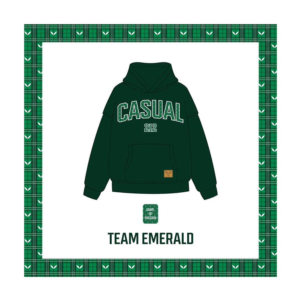 GAME OF PASSION HOODIE  - EMERALD GREEN