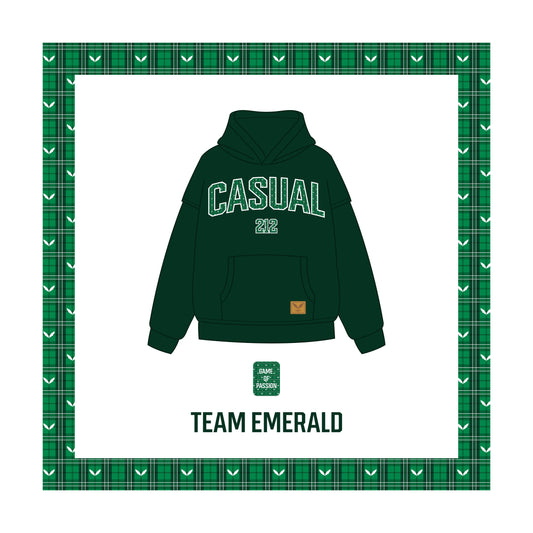 GAME OF PASSION HOODIE  - EMERALD GREEN